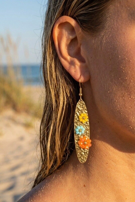 Stainless steel earrings — Multicolor