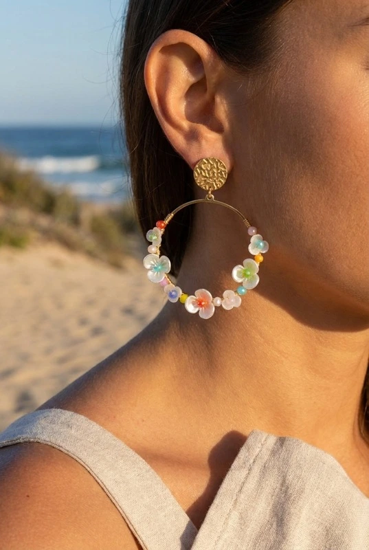 Stainless steel earrings — Multicolor