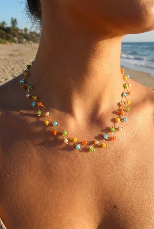 Collier en acier inoxydable — Multicolore