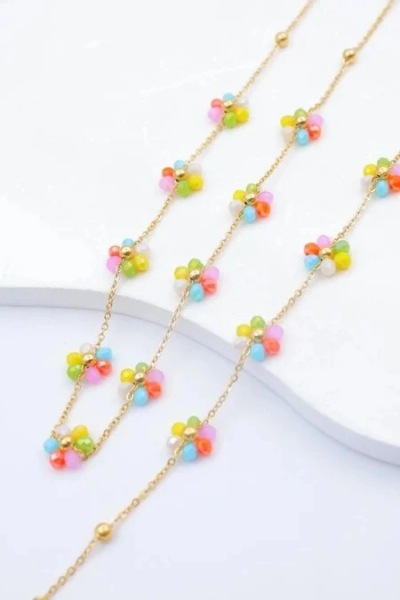 Parure de bijoux en acier inoxydable — Multicolore