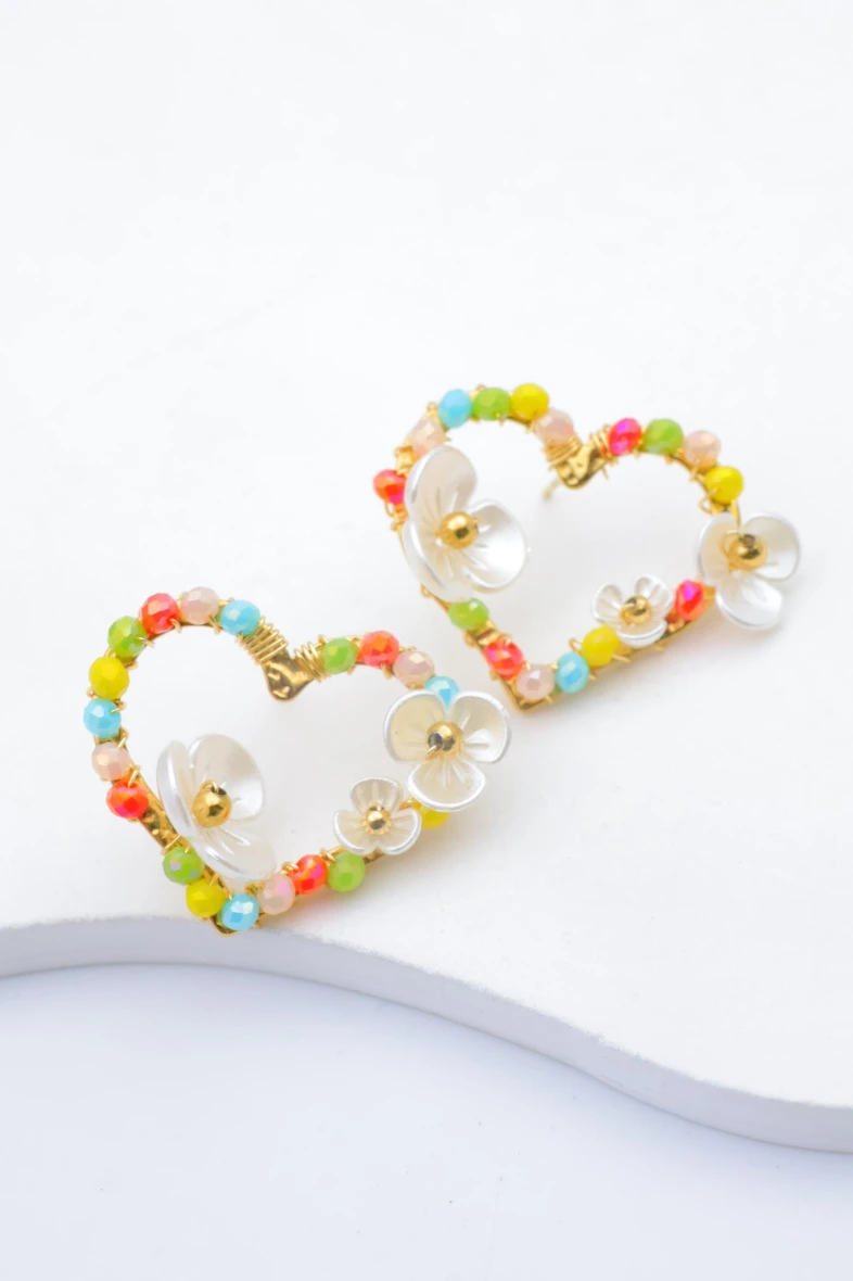 Boucles d'oreilles en acier inoxydable — Multicolore