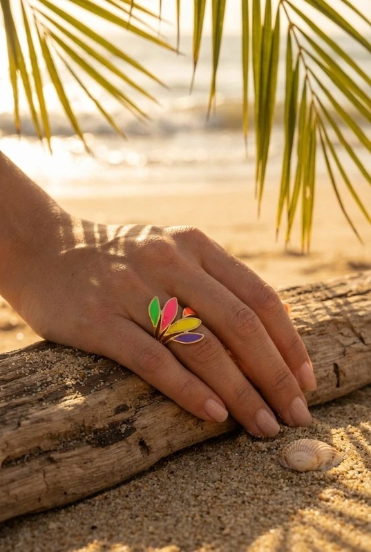 Adjustable stainless steel ring — Multicolor