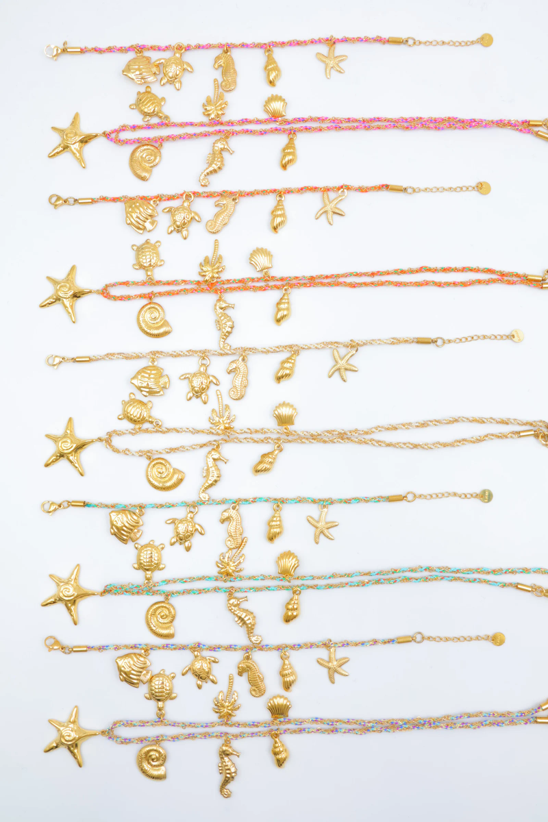 Parure de bijoux en acier inoxydable — Multicolore