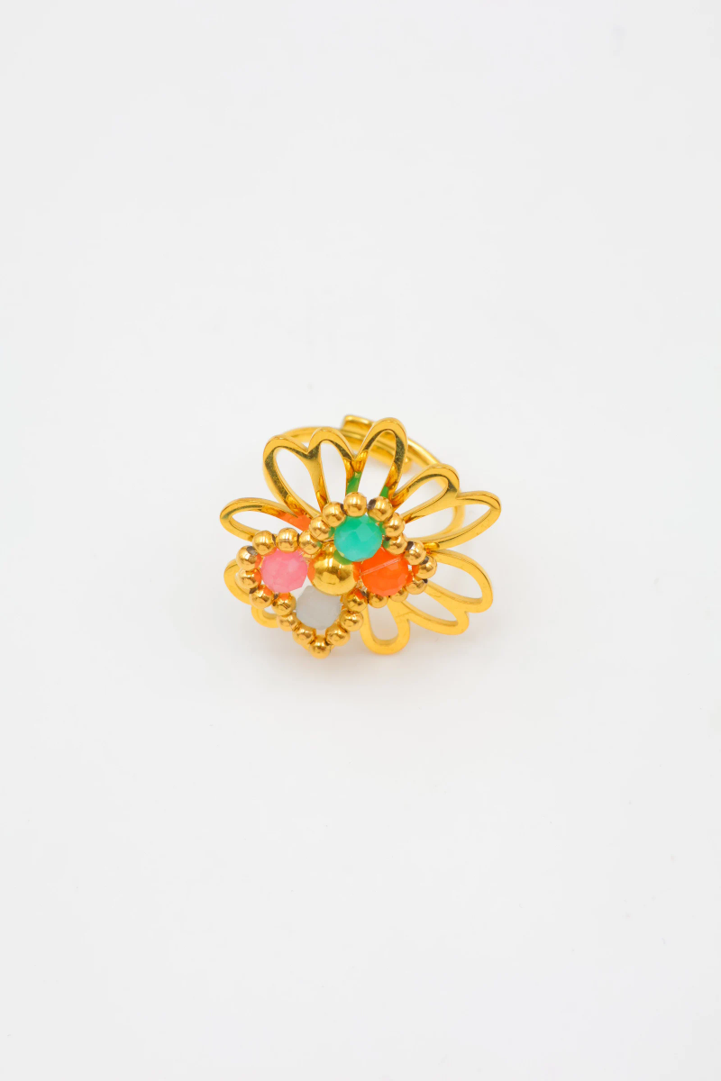 Bague en acier inoxydable ajustable — Multicolore