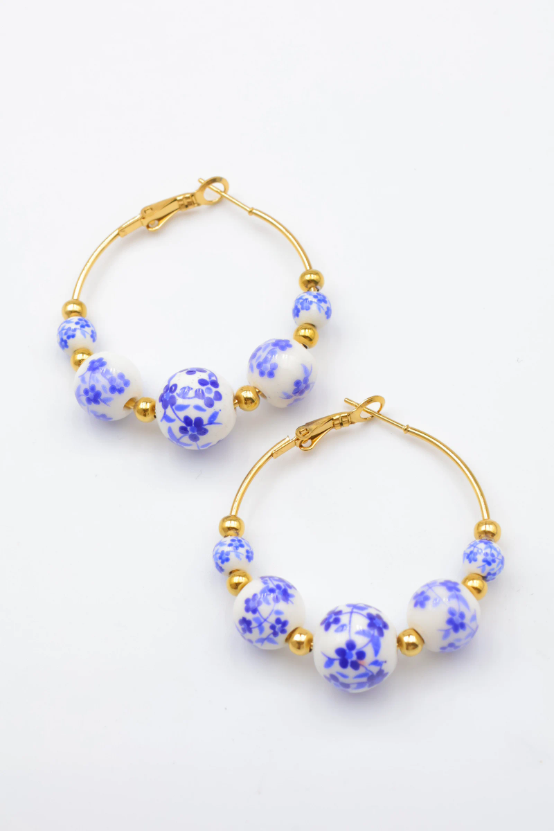 Stainless steel hoop earrings 2