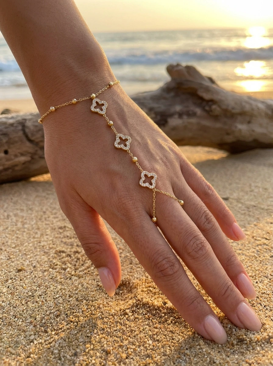 Bracelet de main en acier inoxydable