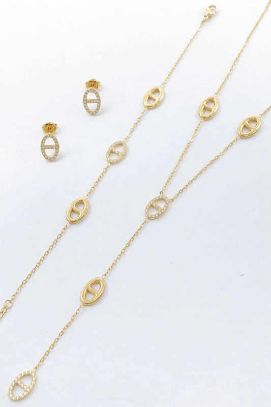 Parure de bijoux en acier inoxydable