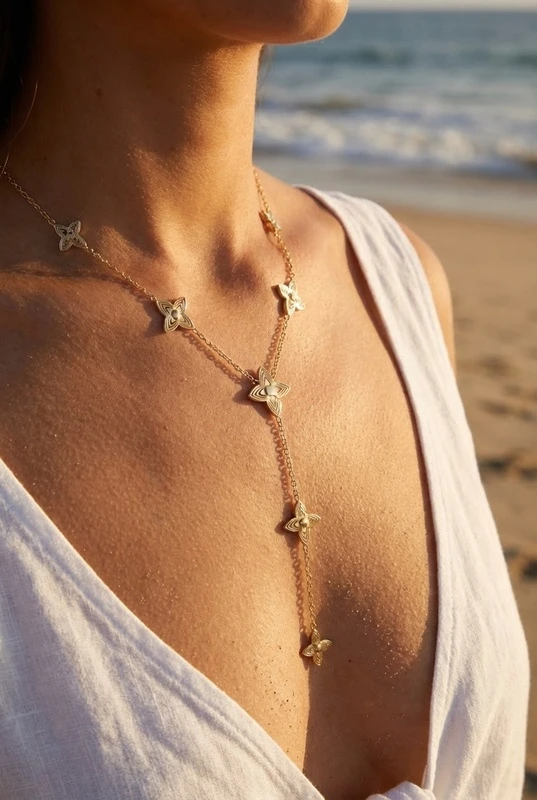 Stainless steel y-necklace 2