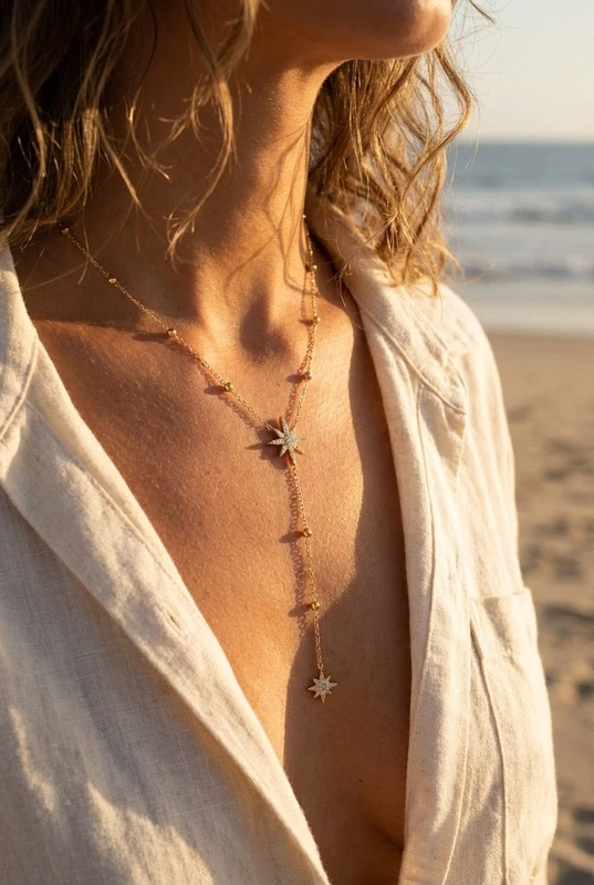 Stainless steel y-necklace 2