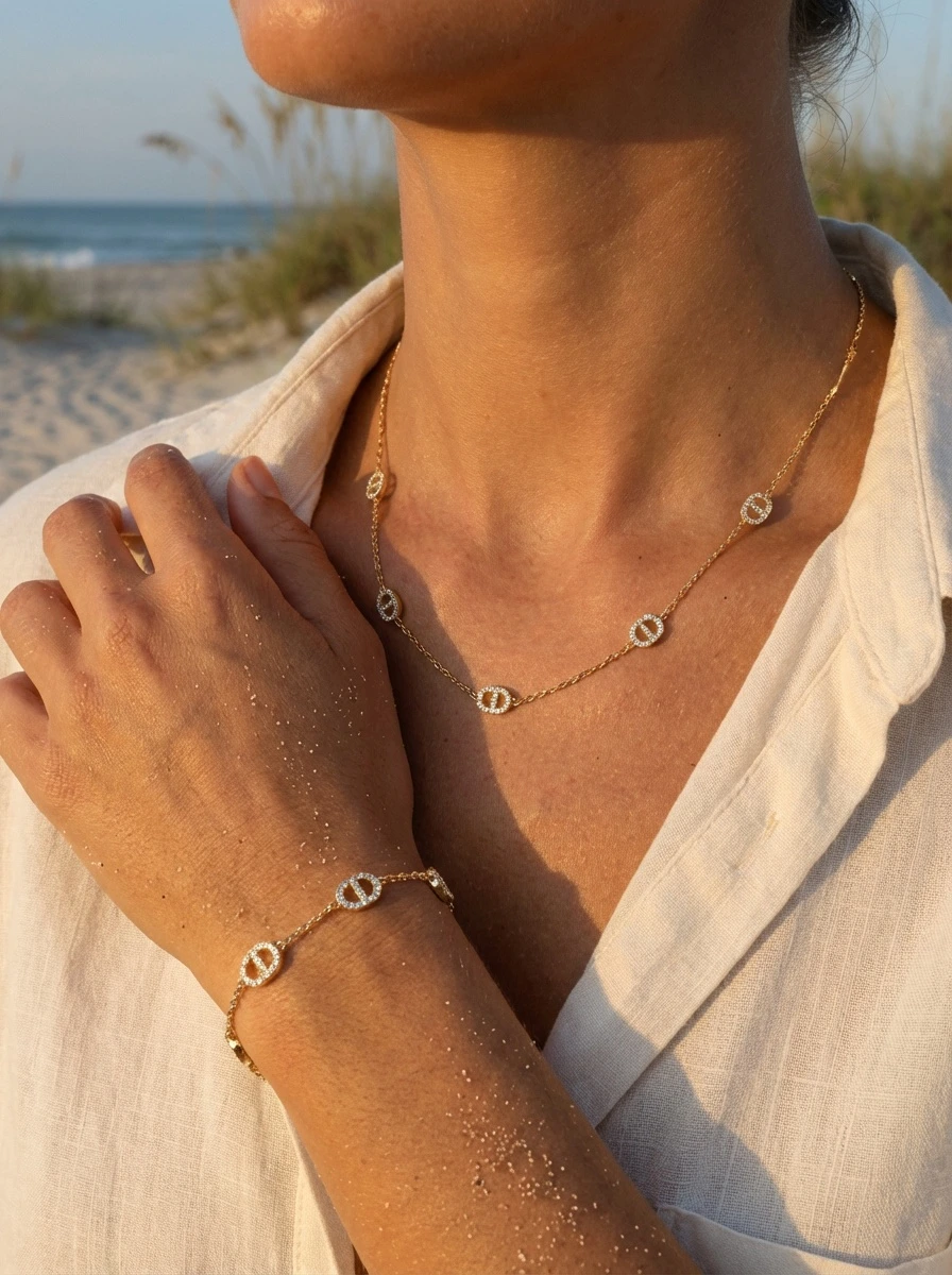 Stainless steel jewelry set 2
