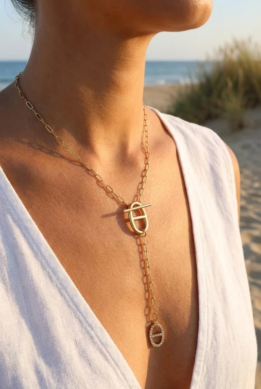 Stainless steel y-necklace 2