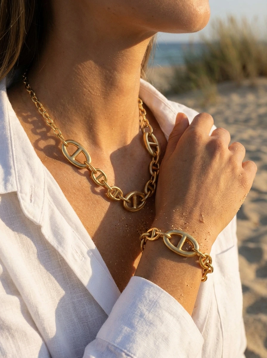 Stainless steel jewelry set 2