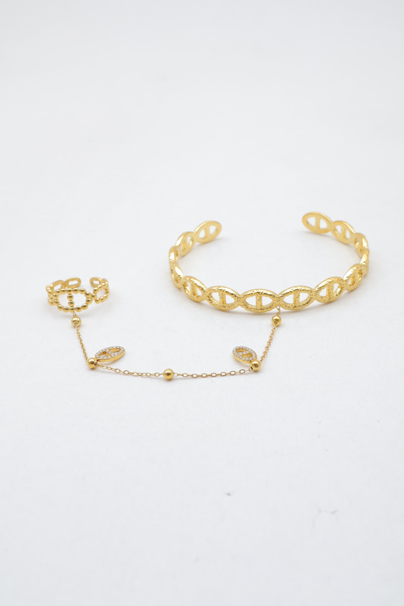 Chaîne de jonc bague en acier inoxydable 2