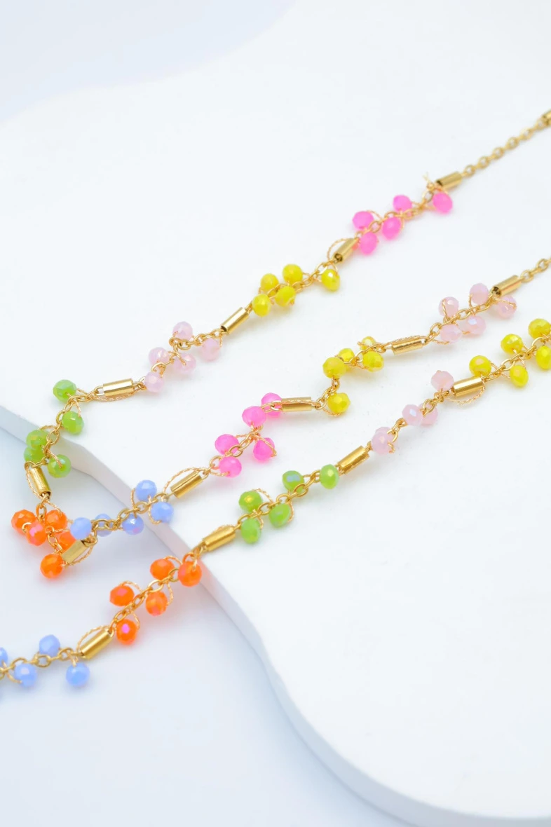 Parure de bijoux en acier inoxydable — Multicolore