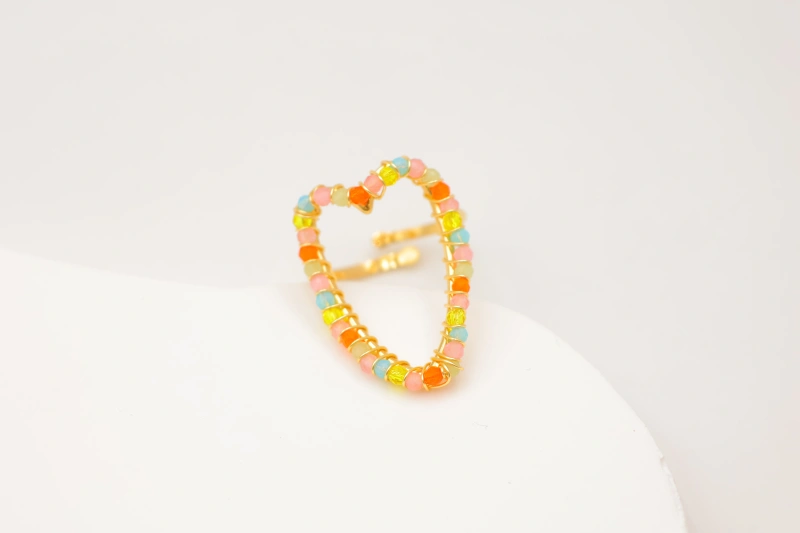 Bague en acier inoxydable ajustable — Multicolore