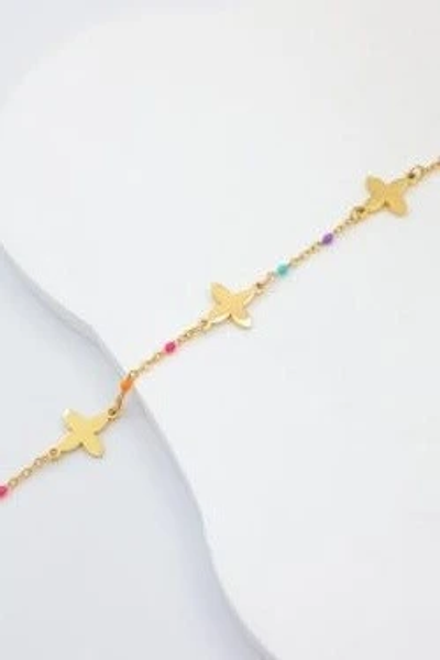 Bracelet avec motif trèfle — Multicolore