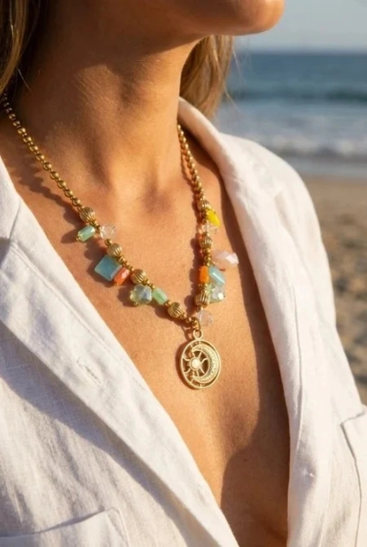 Collier en acier inoxydable — Multicolore