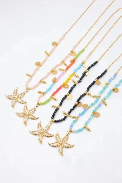 Stainless steel necklace — Multicolor