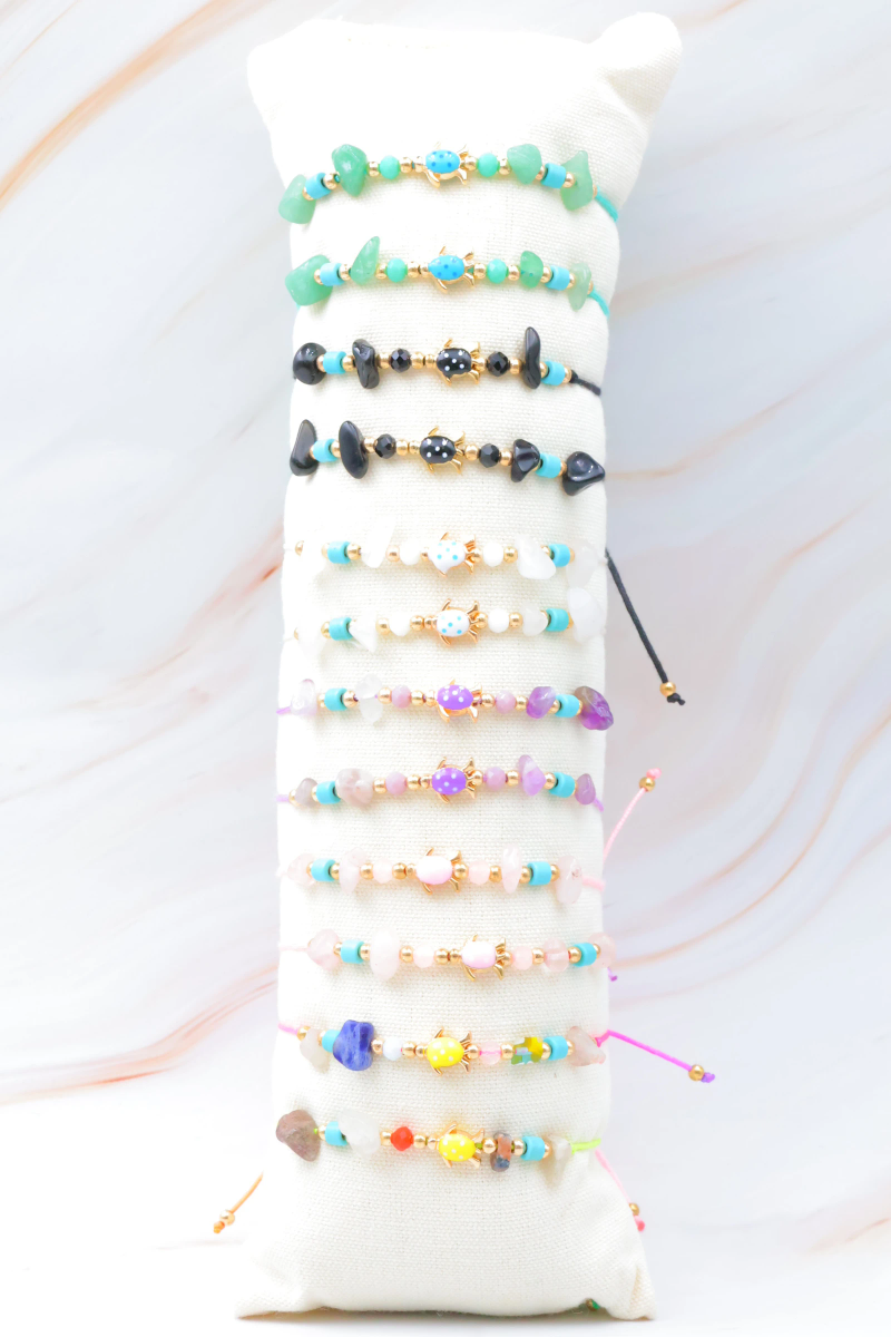Set of 12 bracelets in métal with coussin — Multicolor