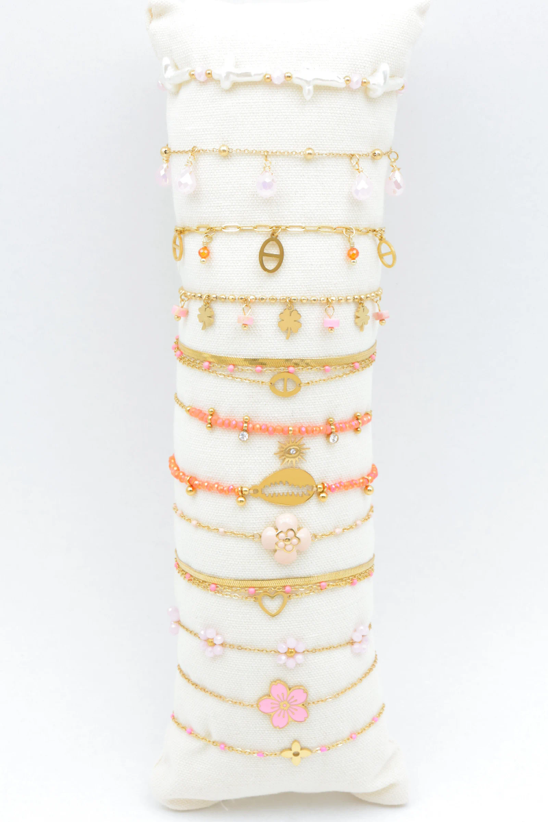 Lot de 12 bracelets en acier inoxydable avec coussin 2