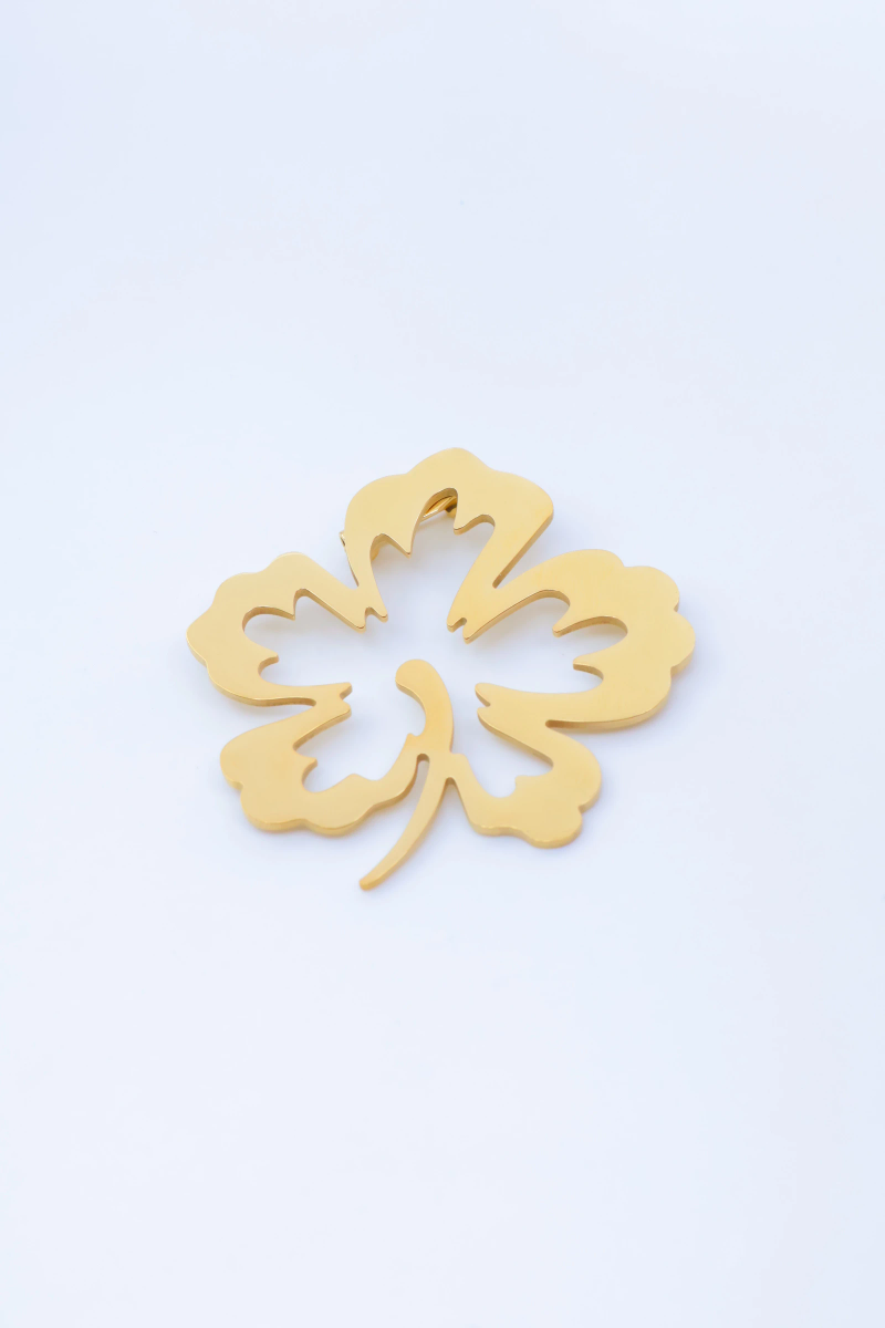Broche trèfle en acier inoxydable