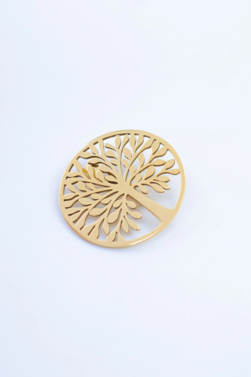 Broche arbre de vie en acier inoxydable