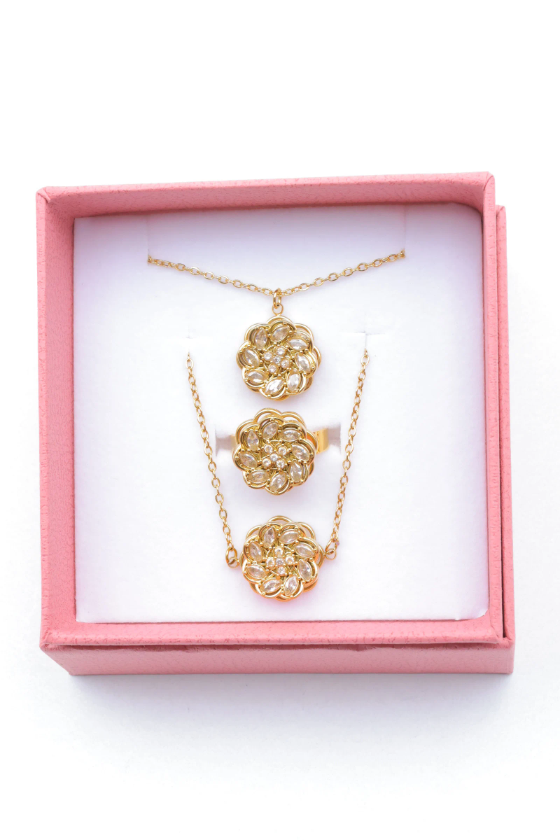 Parure de bijoux avec boîte en acier inoxydable 2