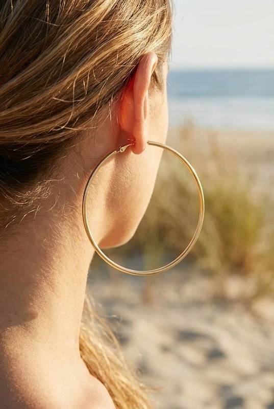 Boucles d'oreilles créoles en acier inoxydable 2