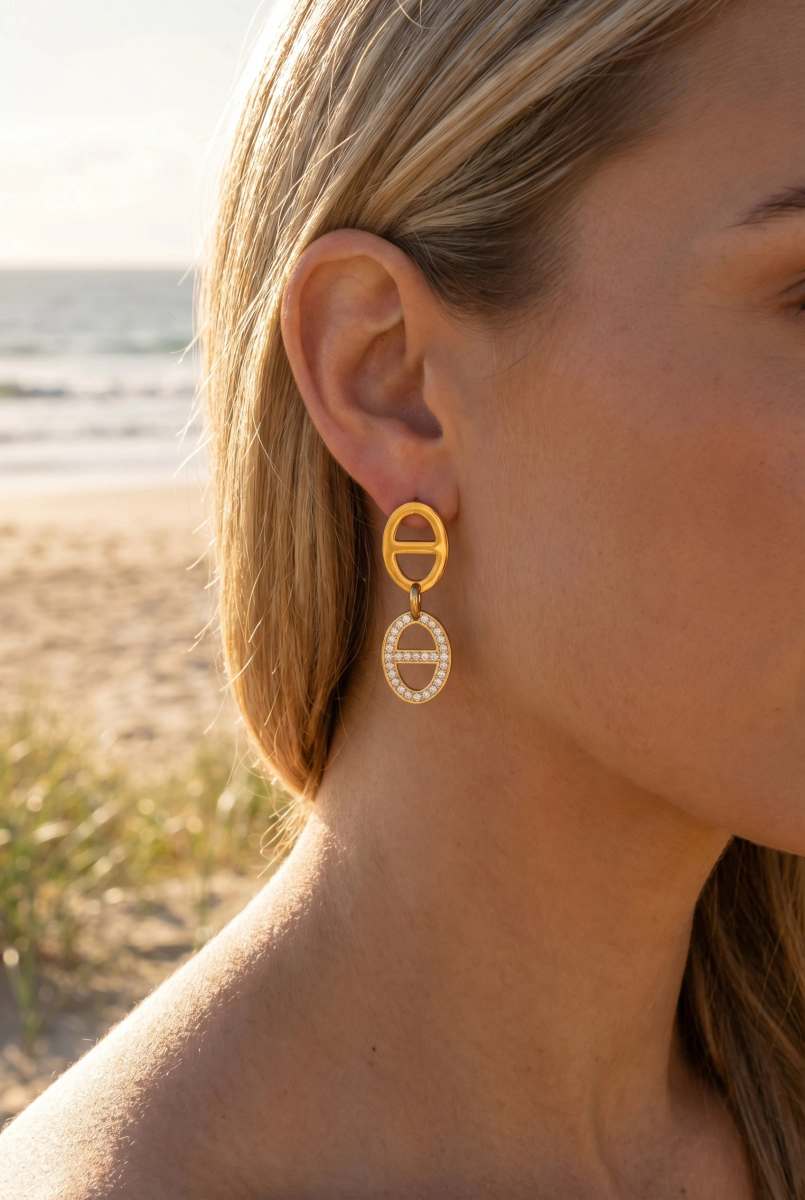 Boucles d'oreilles en acier inoxydable