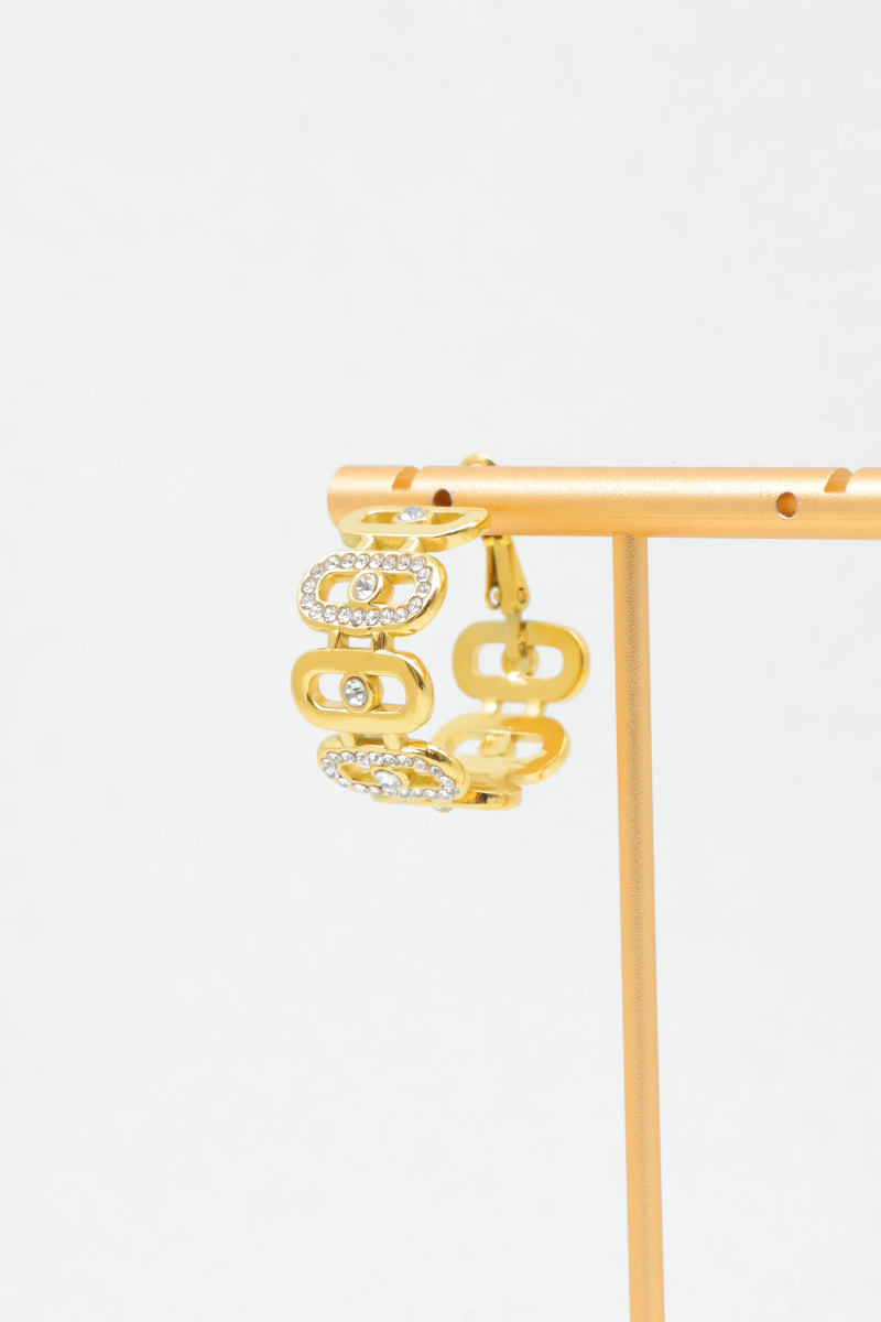 Stainless steel hoop earrings 2