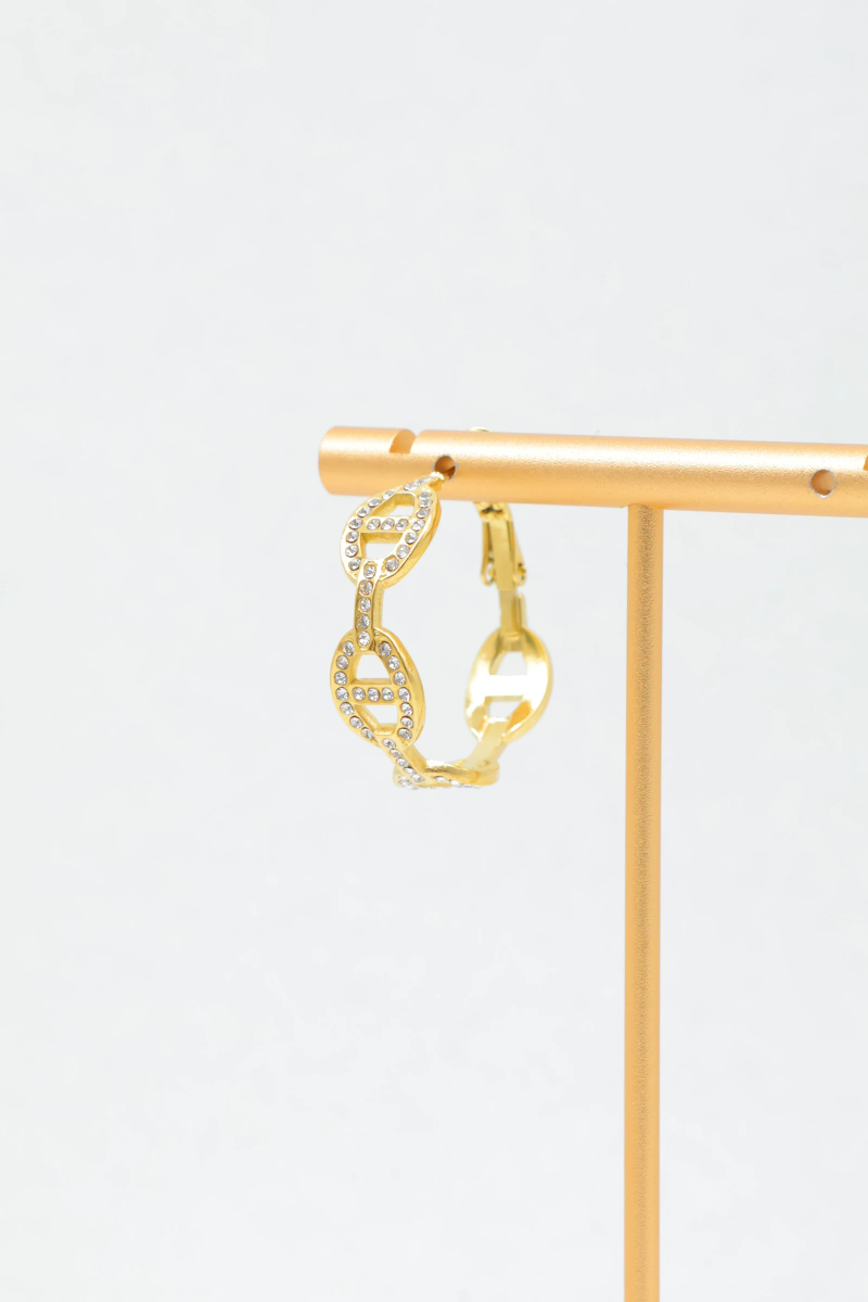 Stainless steel hoop earrings 2