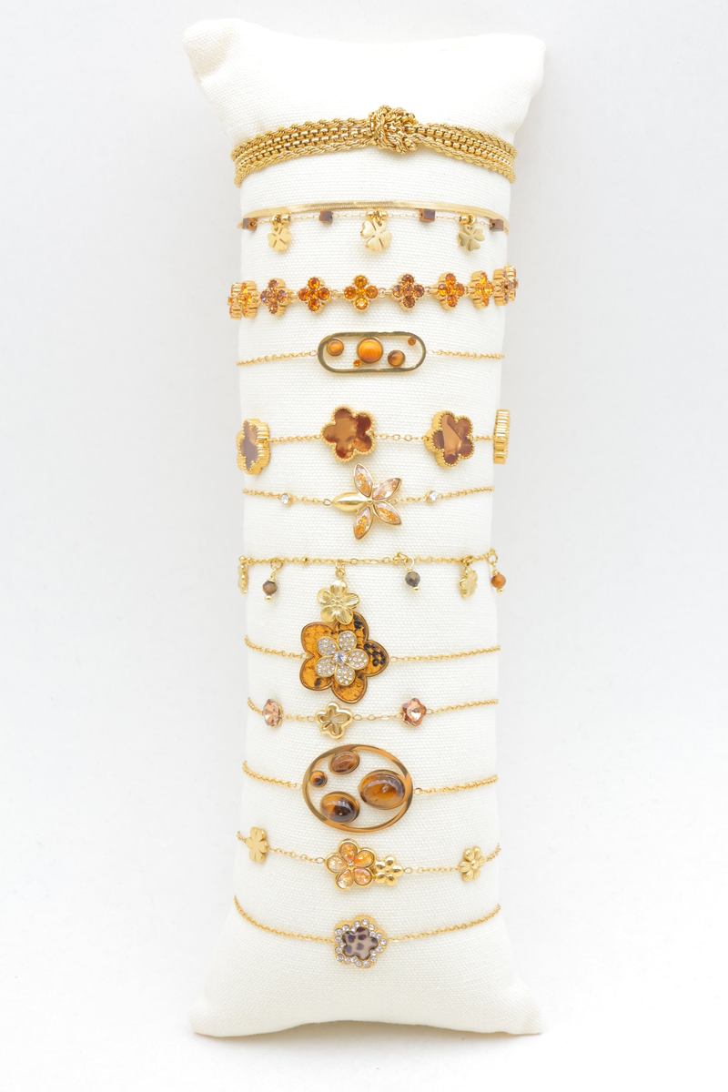 Lot de 10 bracelets chaîne à motifs émaillés