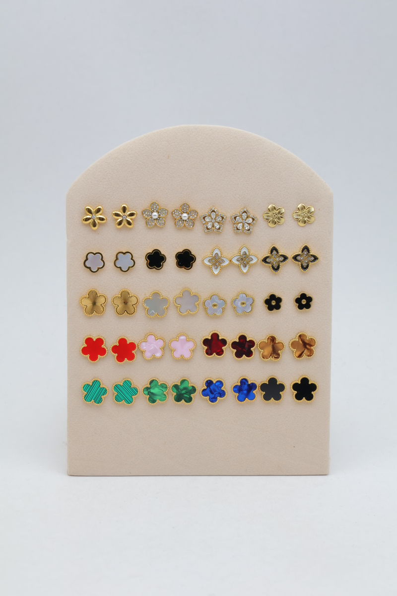 Lot de 20 clous d'oreilles avec présentoir