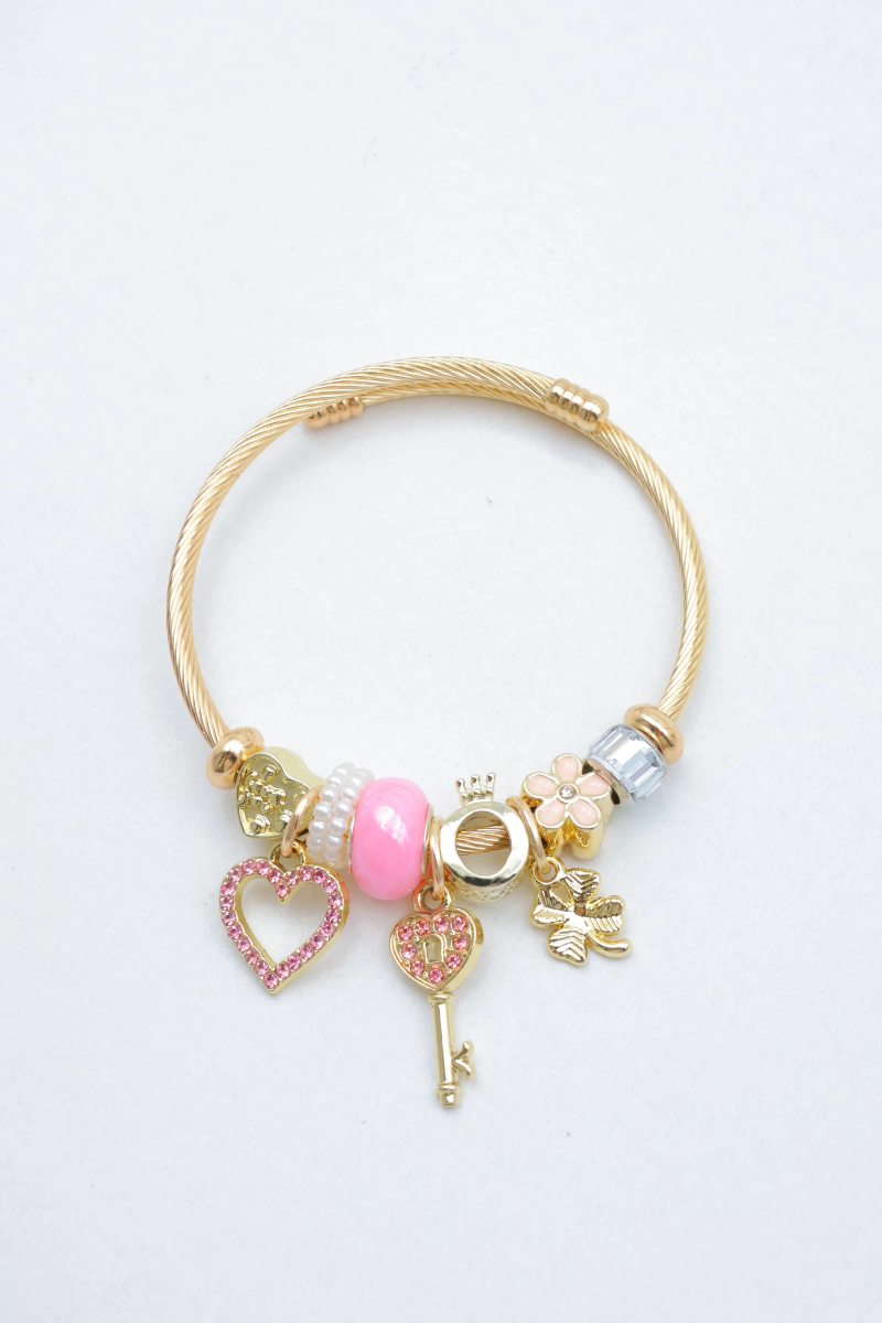 Bracelet rigide à charms en métal 2