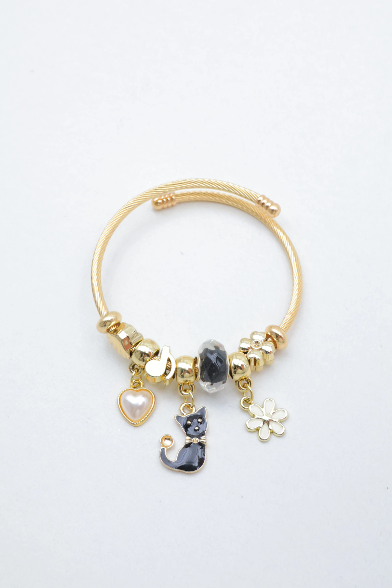 Bracelet rigide à charms en métal 2