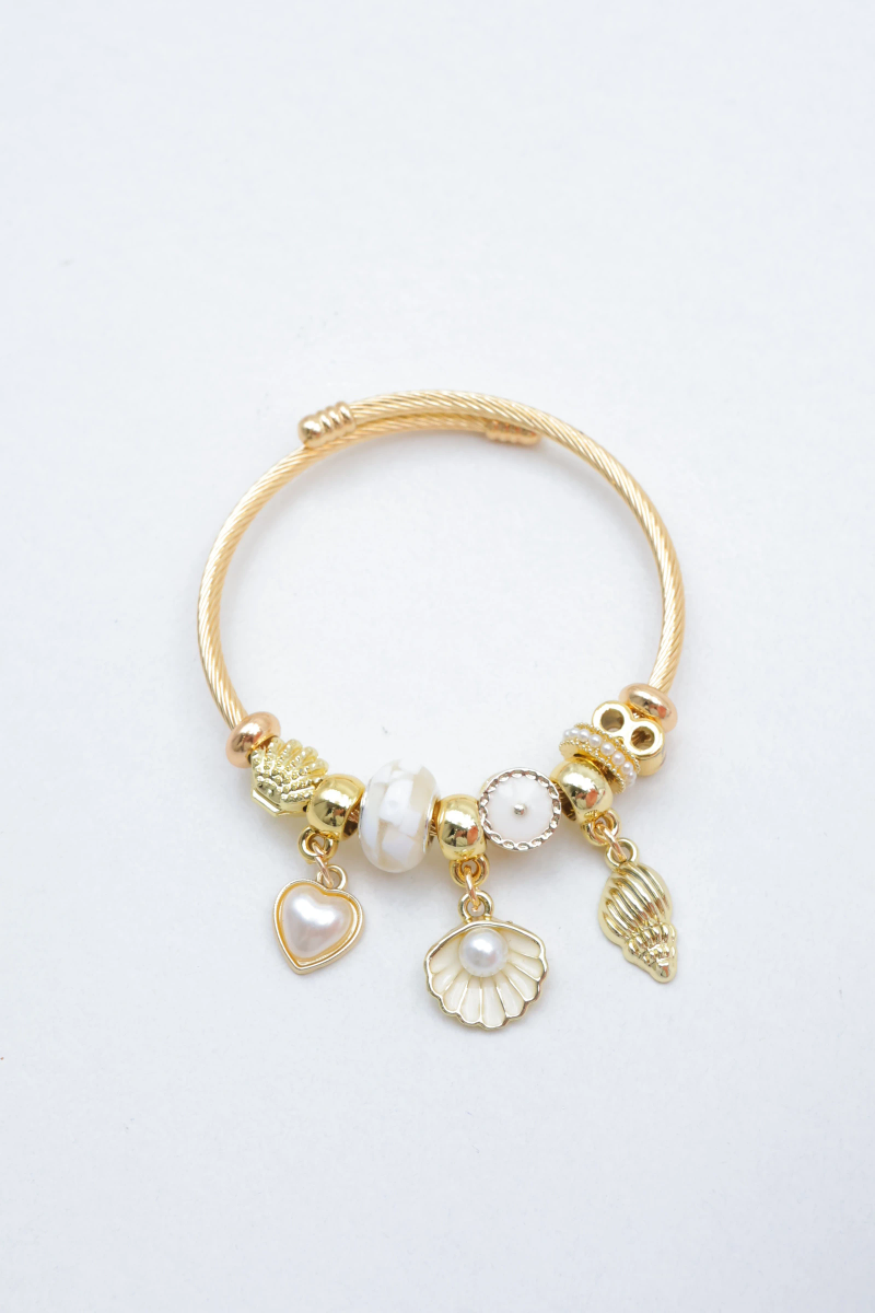 Bracelet rigide à charms en métal 2