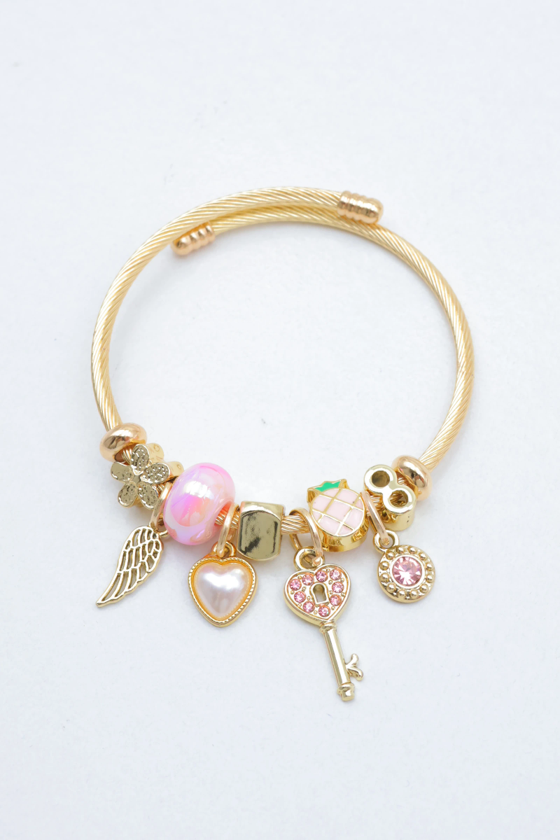 Bracelet rigide à charms en métal 2