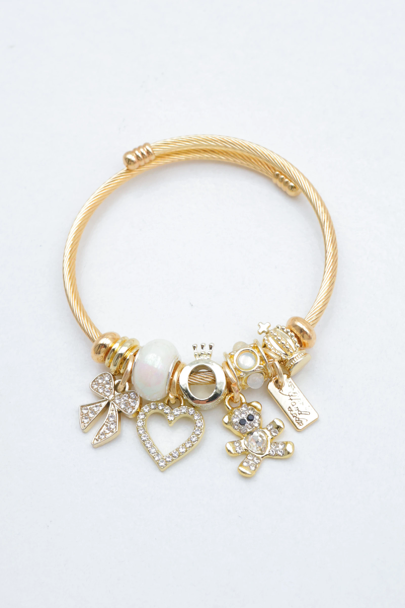 Bracelet rigide à charms en métal 2