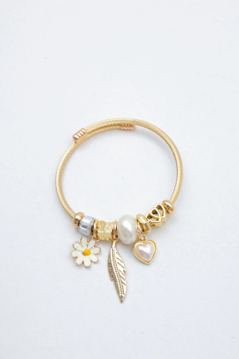 Bracelet rigide à charms en métal 2
