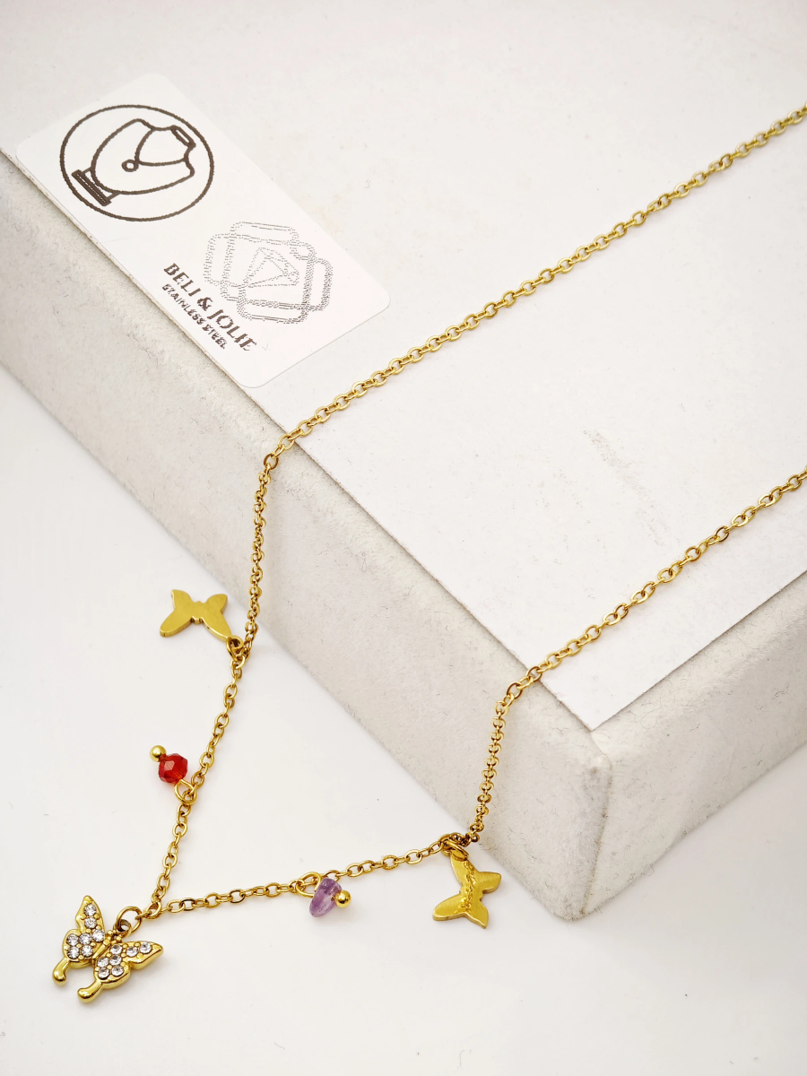 Parure de bijoux en acier inoxydable — Multicolore