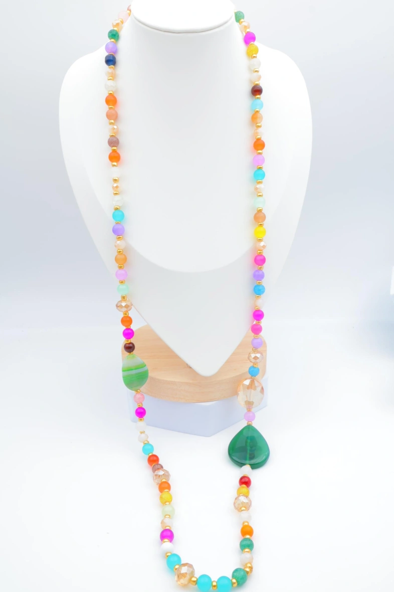Collier sautoir en acier inoxydable — Multicolore