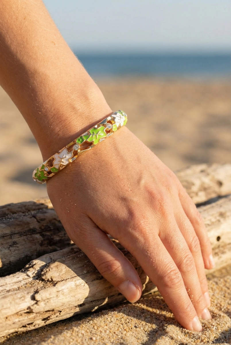 Bracelet jonc thaïlandaise en laiton 2