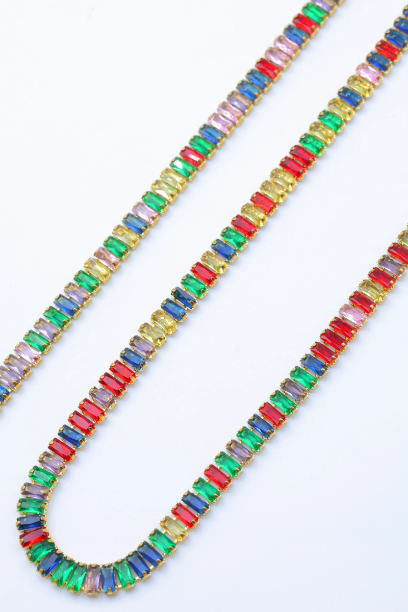 Parure de bijoux en acier inoxydable — Multicolore