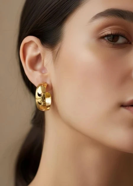 Stainless steel hoop earrings 3