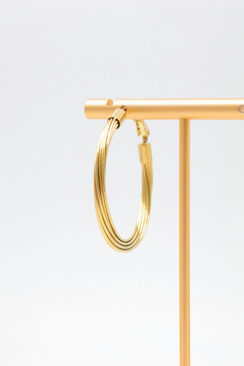 Stainless steel hoop earrings 2