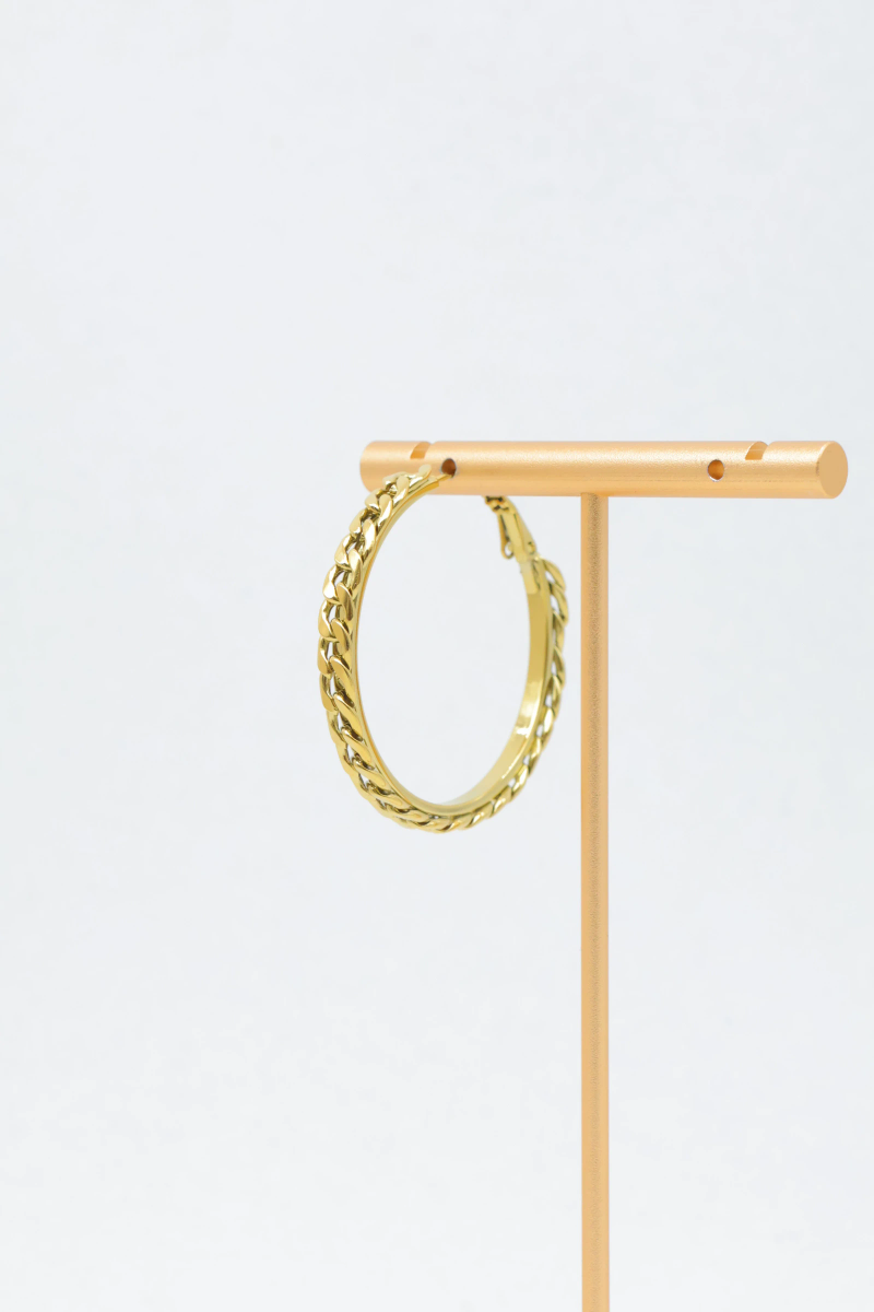 Stainless steel hoop earrings 2