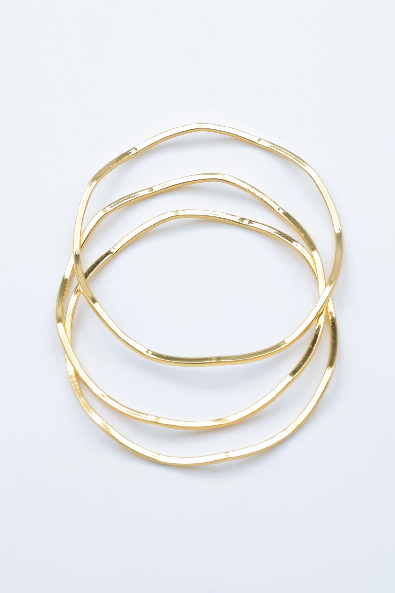 Trio de bracelets joncs en acier inoxydable 2
