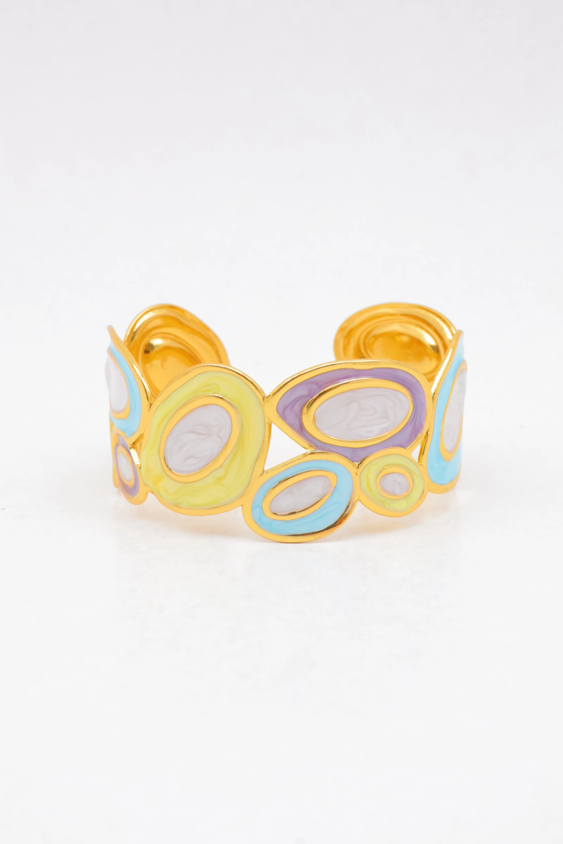Stainless steel bangle bracelet — Multicolor