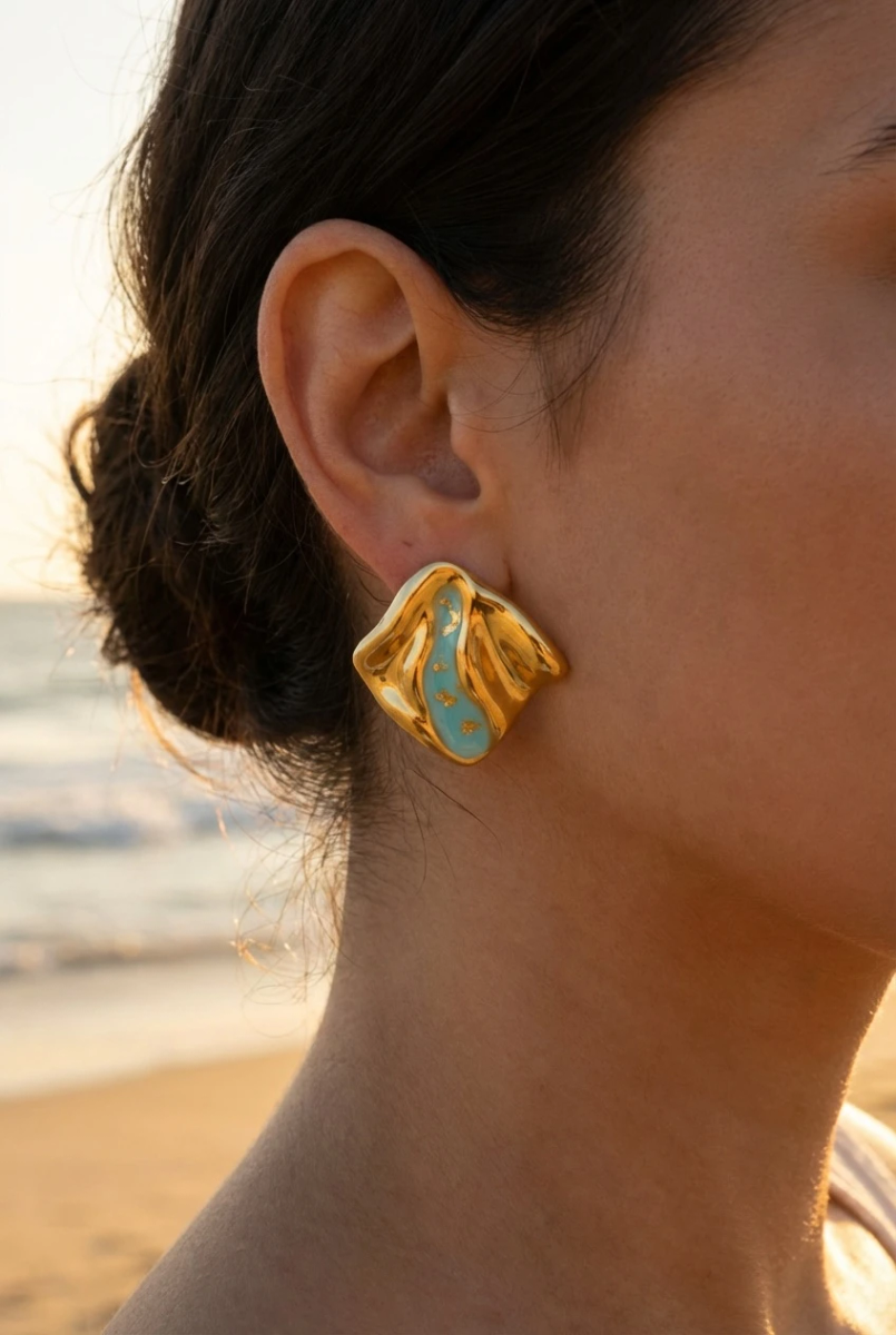 Boucles d'oreilles en acier inoxydable