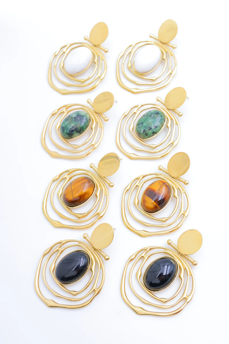 Boucles d'oreilles en acier inoxydable